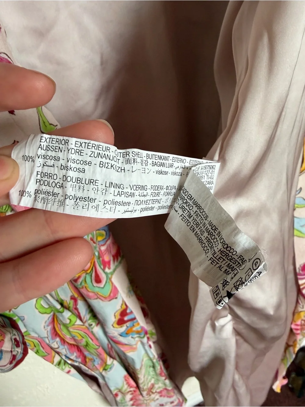 Zara Floral Satin Kimono Robe - Picture 8 of 9
